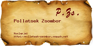 Pollatsek Zsombor névjegykártya